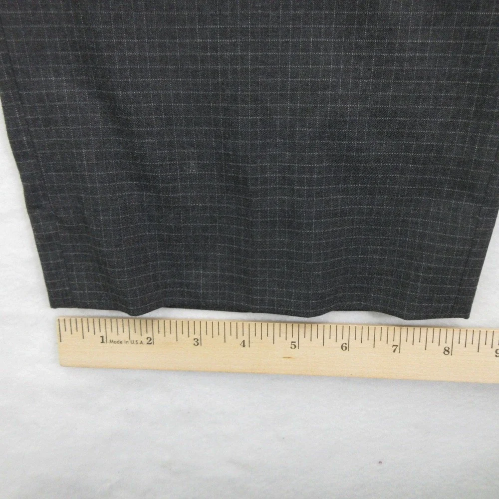 Banana Republic Men's Pants 36x30 Slim Fit Gray Windowpane Check Dress Pants New